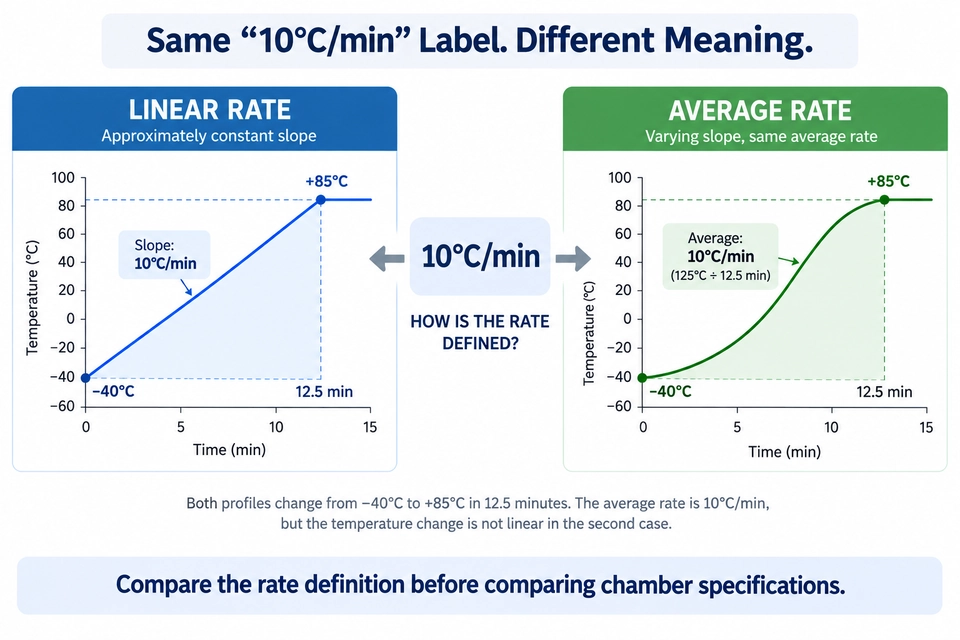 linear vs average temperature change rate